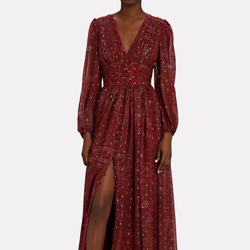 STUNNING AMUR SILK MAXI DRESS - Picture 2 of 6